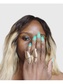 Bague papillon doré