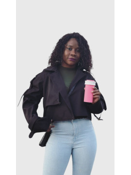 Veste menteau trench boutonnage