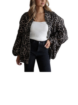 Veste menteau imprimé léopard