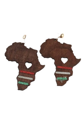 Boucle continent africain en bois