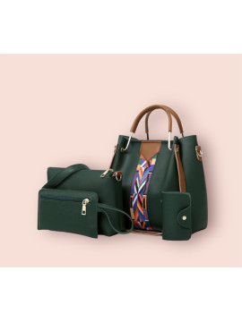 Sac à Main en Cuir Vintage Vert