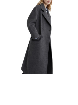 Veste menteau ovirsize gris noir