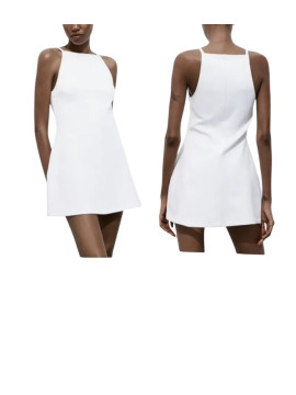 Robe courte élégante couleur blanc