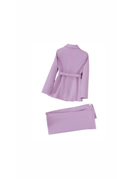 Ensemble tailleur rose clair