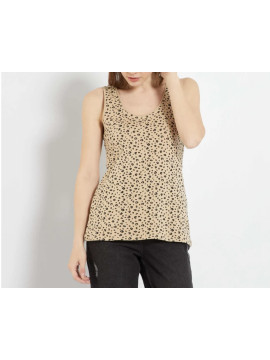 Haut débardeur léopard noir marron