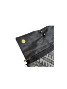 Sac unique noir ,gris en tissu avec chêne