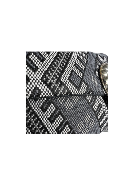 Sac unique noir ,gris en tissu avec chêne