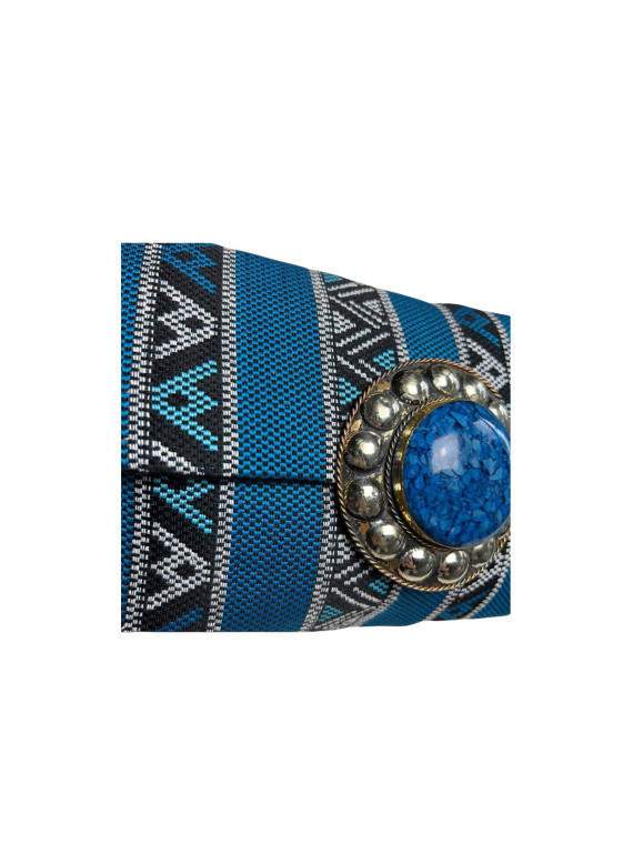 Sac unique bleu noir en tissu avec chêne