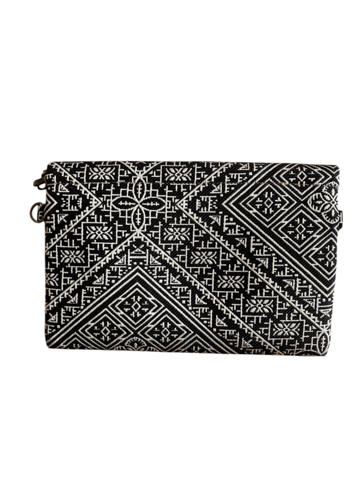 Sac unique noir blanc en tissu avec chêne