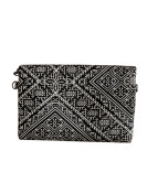 Sac unique noir blanc en tissu avec chêne