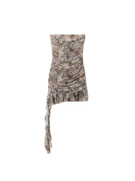 Robe en Mesh à Volants