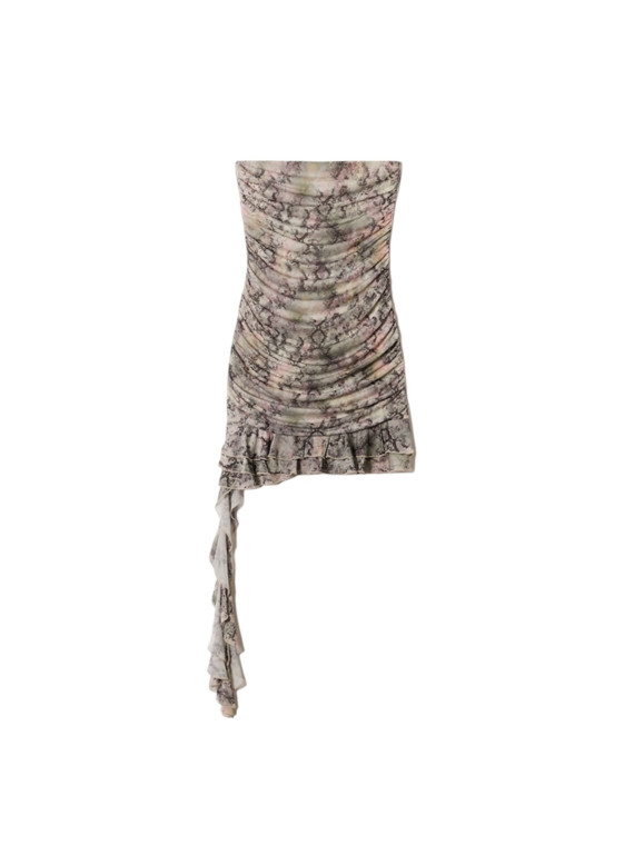 Robe en Mesh à Volants