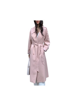 Veste menteau trench couleur rose bonbon