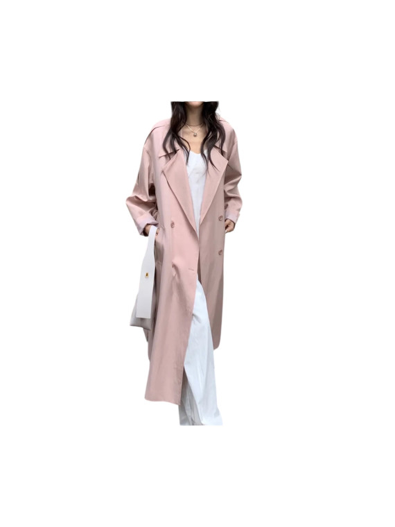 Veste menteau trench couleur rose bonbon