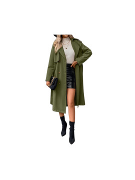 Veste menteau trench couleur vert