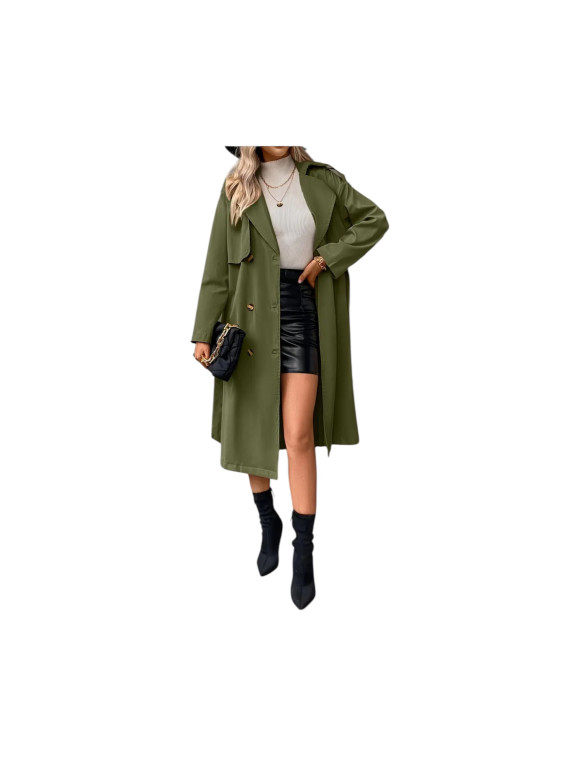 Veste menteau trench couleur vert