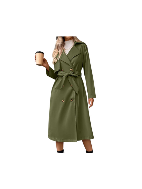 Veste menteau trench couleur vert