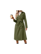 Veste menteau trench couleur vert
