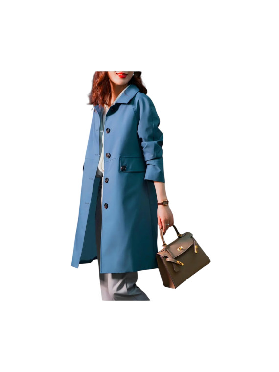 Veste menteau trench couleur bleu