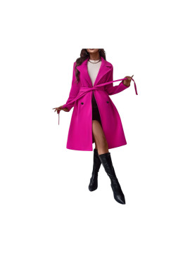 Veste menteau trench couleur rose