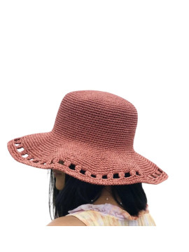 Chapeau crochet en paille