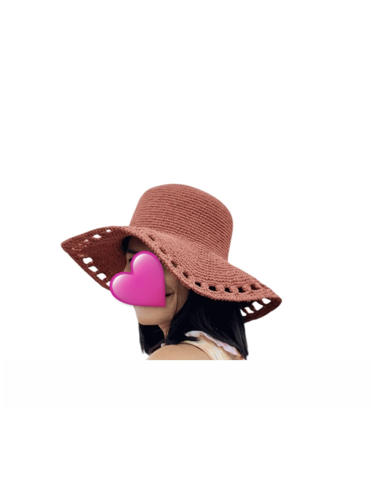 Chapeau crochet en paille