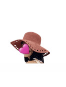 Chapeau crochet en paille