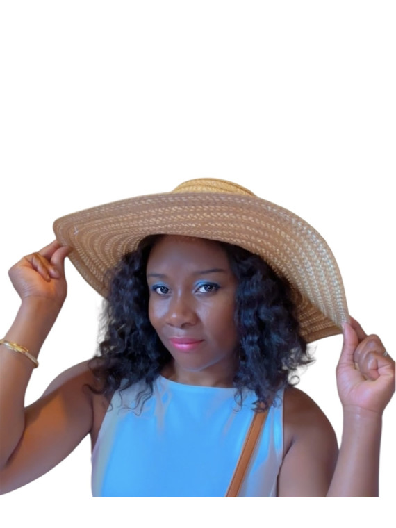 Chapeau crochet en paille