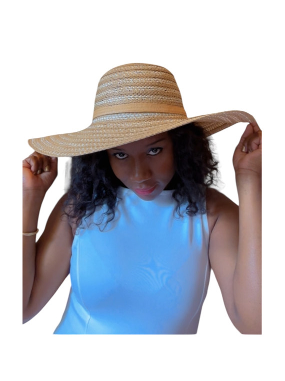 Chapeau crochet en paille