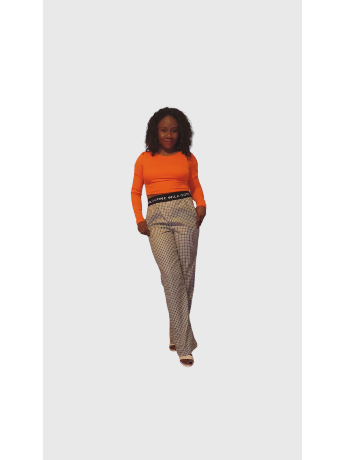 Ensemble pantalon large avec  haut dos nue