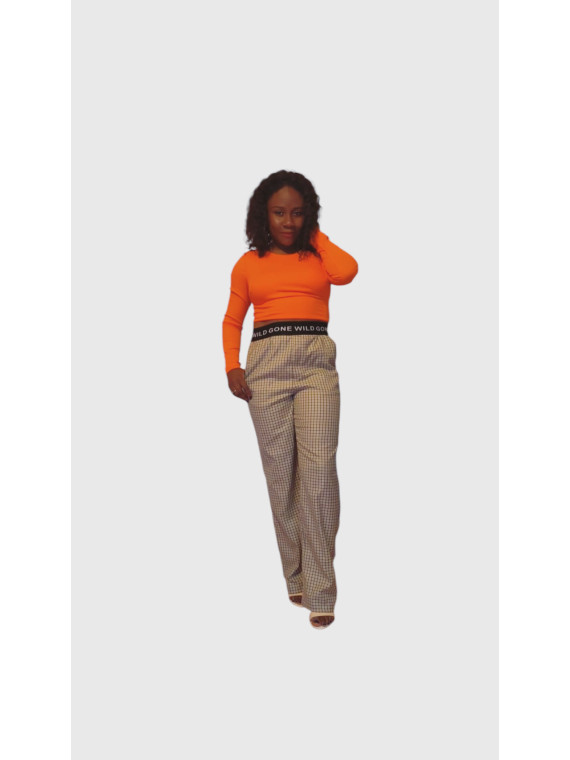 Ensemble pantalon large avec  haut dos nue