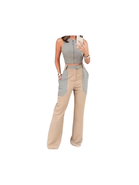 Ensemble de haut sexy sans manches et dos nu
