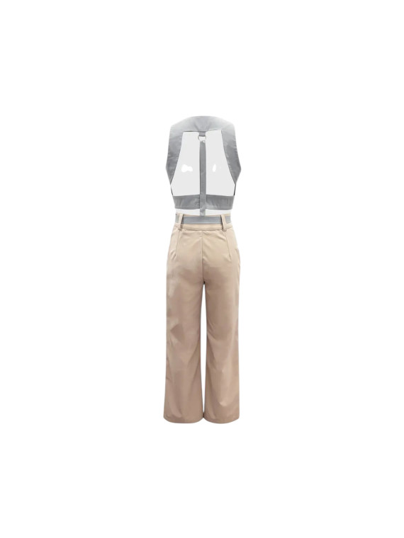 Ensemble de haut sexy sans manches et dos nu