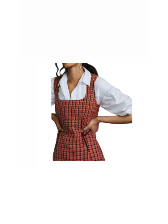 Robe Multi Colored Tweed Dress