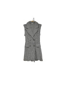 Ensemble Combi-short  à col V imprimé pied de poule noir blanc