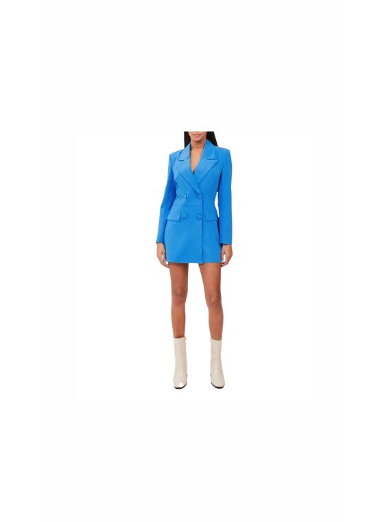Combinaison short style tailleur  couleur bleu