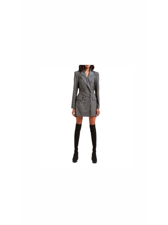 Combinaison short style tailleur couleur gris