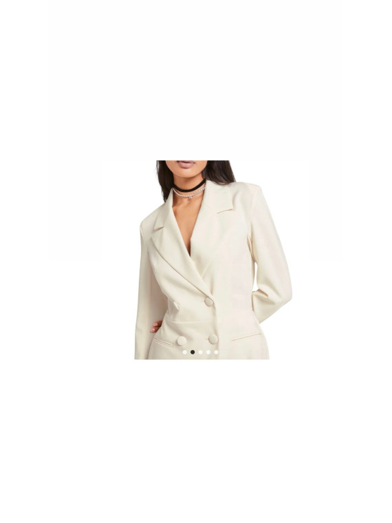 Combinaison short style tailleur couleur blanc