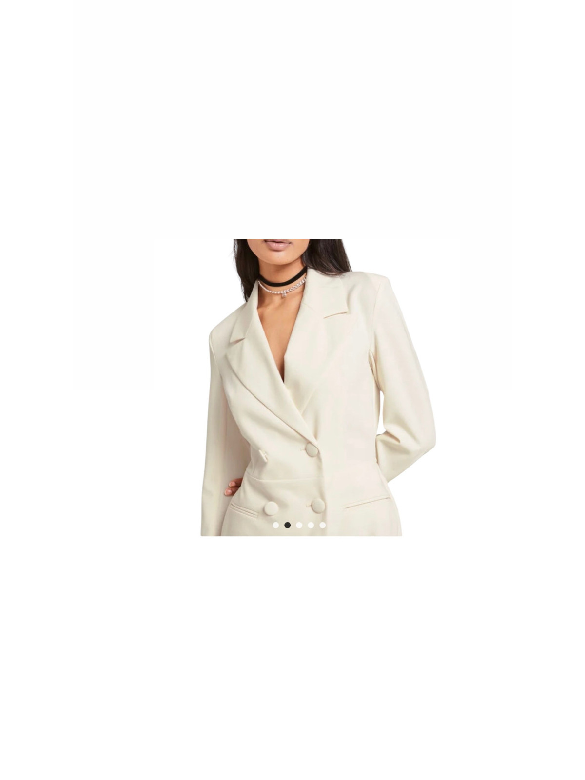 Combinaison short style tailleur couleur blanc