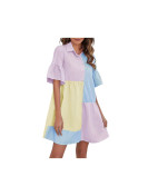 Robe chemisier élégante multicolore