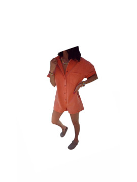 Combinaison courte couleur orange