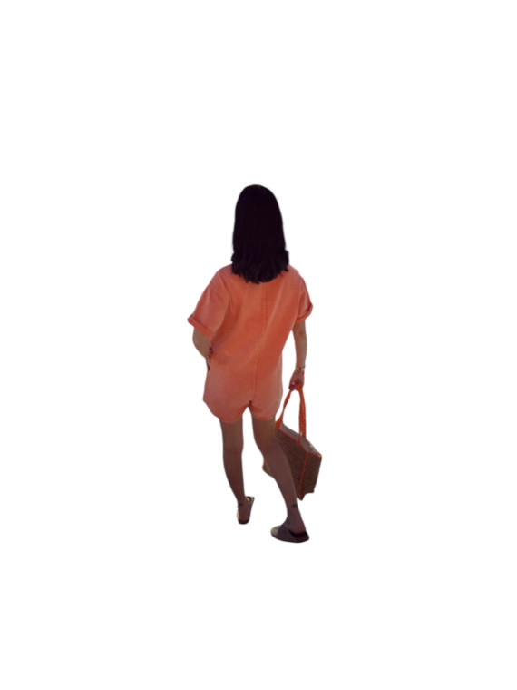 Combinaison courte couleur orange