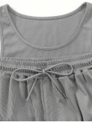Ensemble Pièces couleur gris Imprimé Los Angeles, Body Décolleté Sans Manches et Short