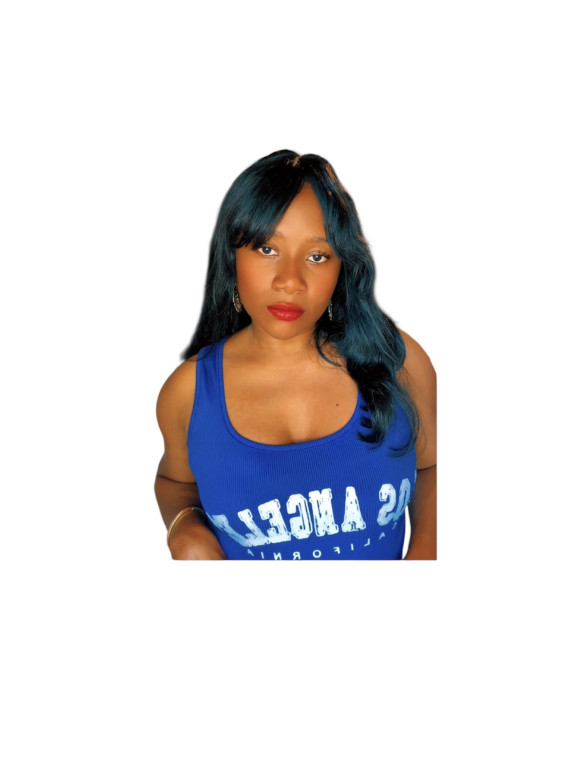 Ensemble 2Pièces  couleur bleu Imprimé Los Angeles, Body Décolleté Sans Manches et Short