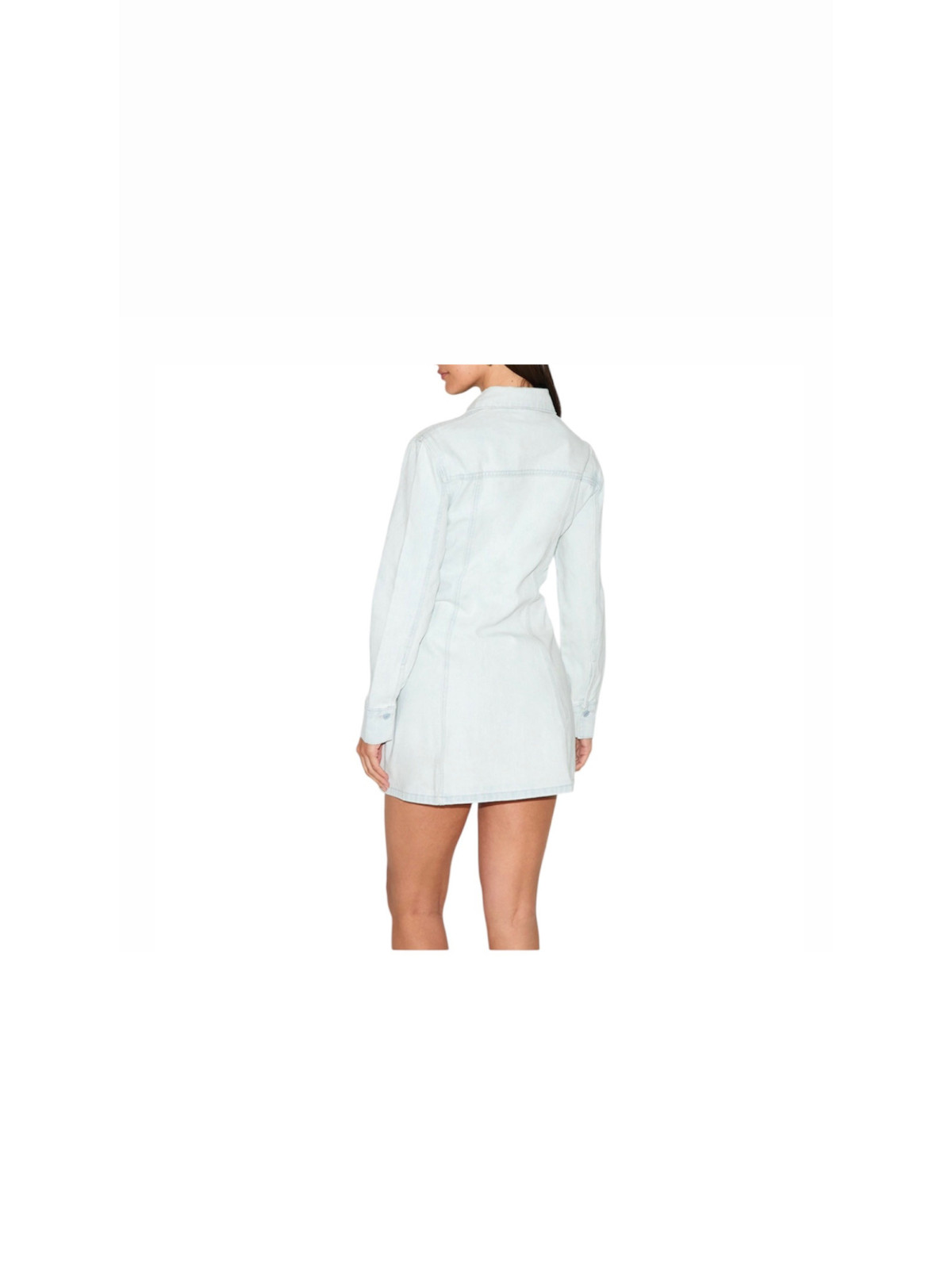Robe jeans moulante couleur blanc