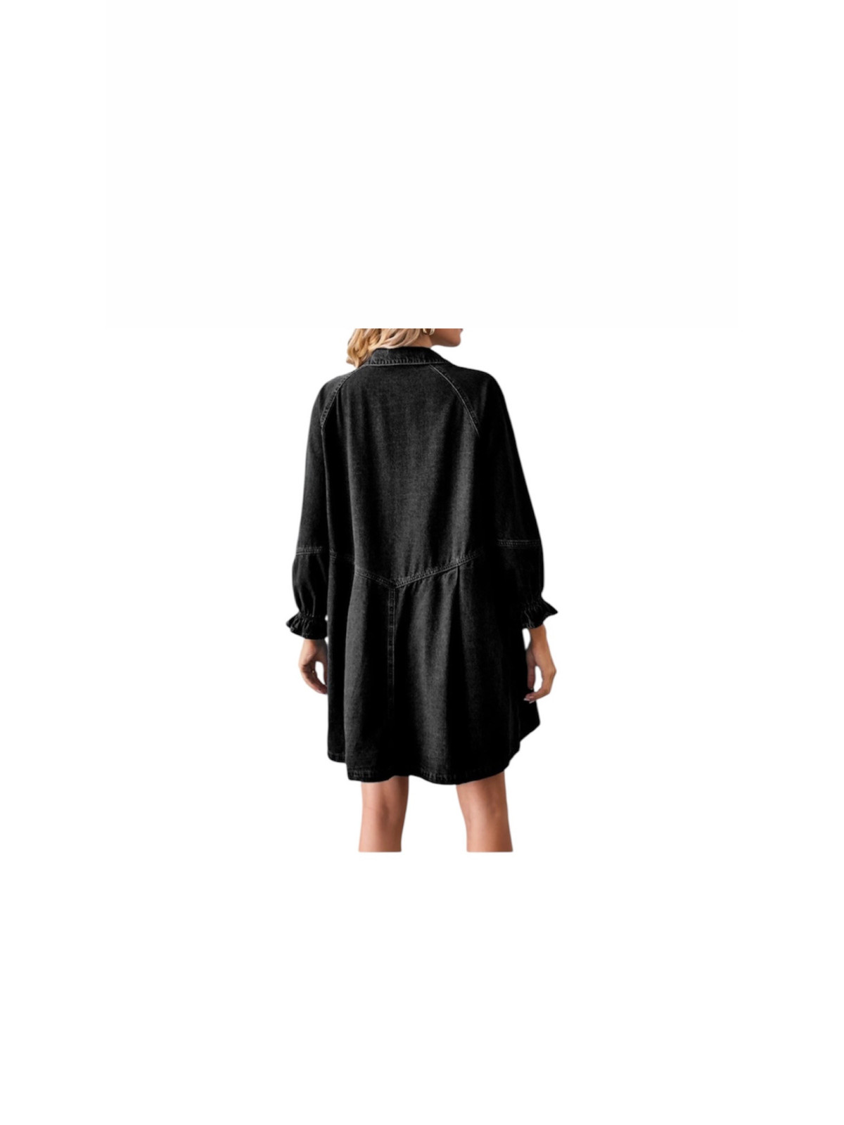 Robe jeans chemisier couleur noir