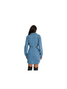 Robe jeans boutonné avec ceinture