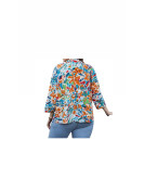 Chemise multicolore tons bleu