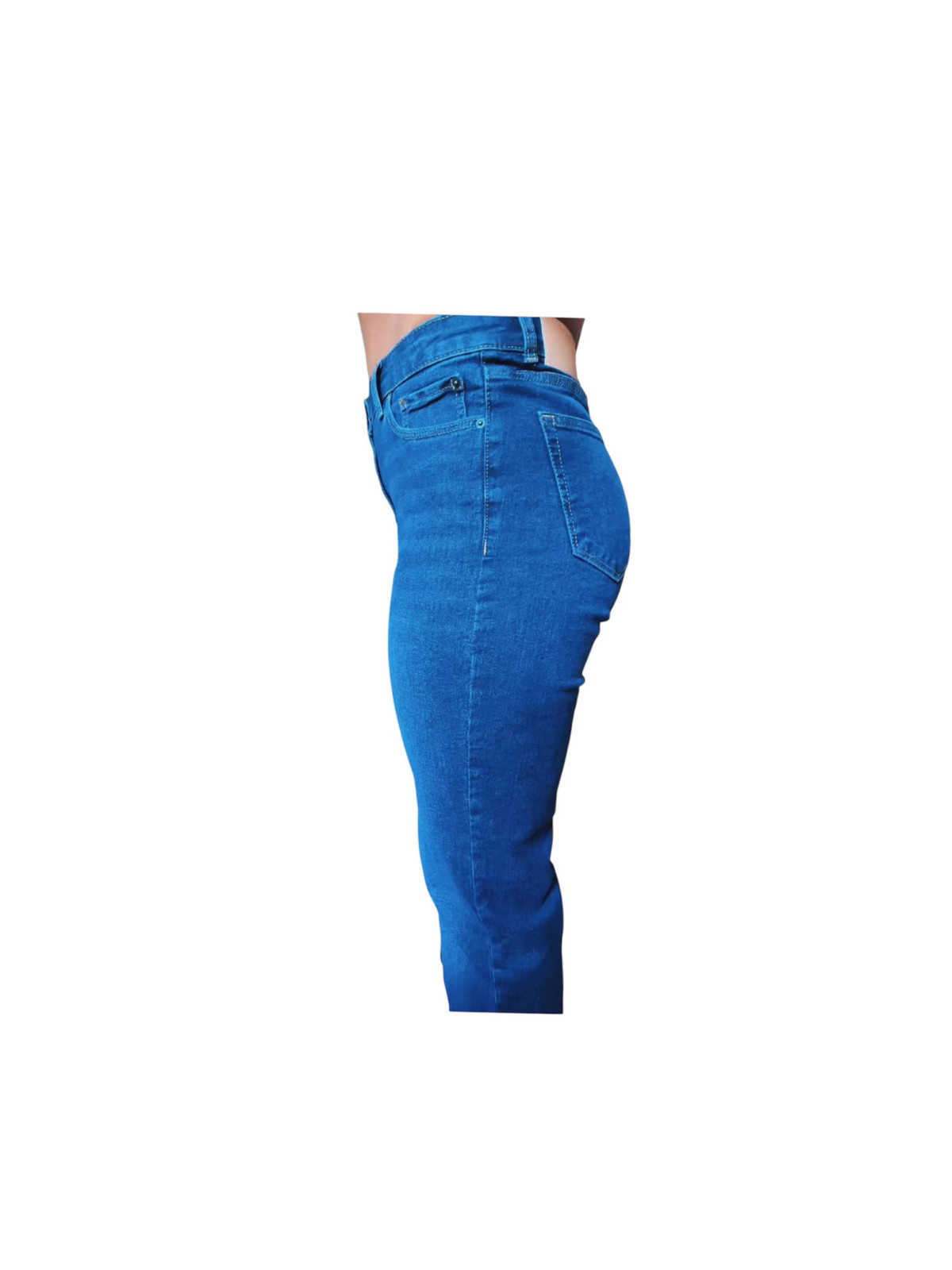 Pantalon jeans taille haute