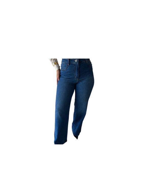 Pantalon jeans taille haute